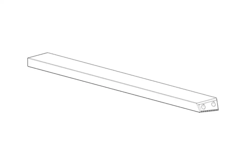 DORNBRACHT Griff für Wannengriff ERSATZTEILE 081773550 259 x 13 x 30 mm Champagne (22kt Gold), 081773550-47 Galeriebild 1